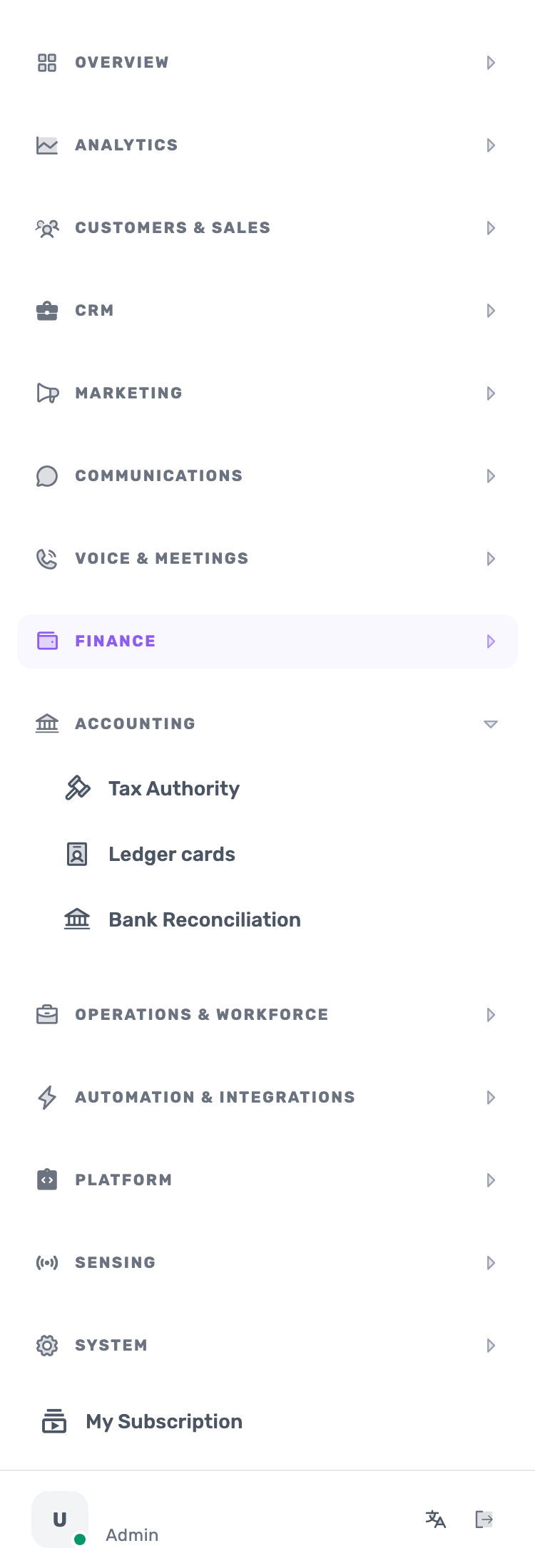 Lynxbe screen: Open Bank Reconciliation Demonstration data.