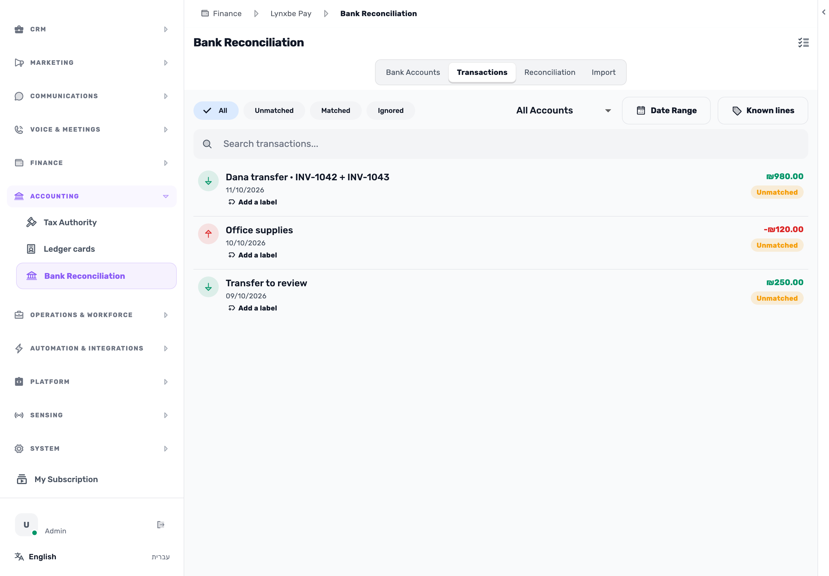 Preview from the guide: Bank reconciliation