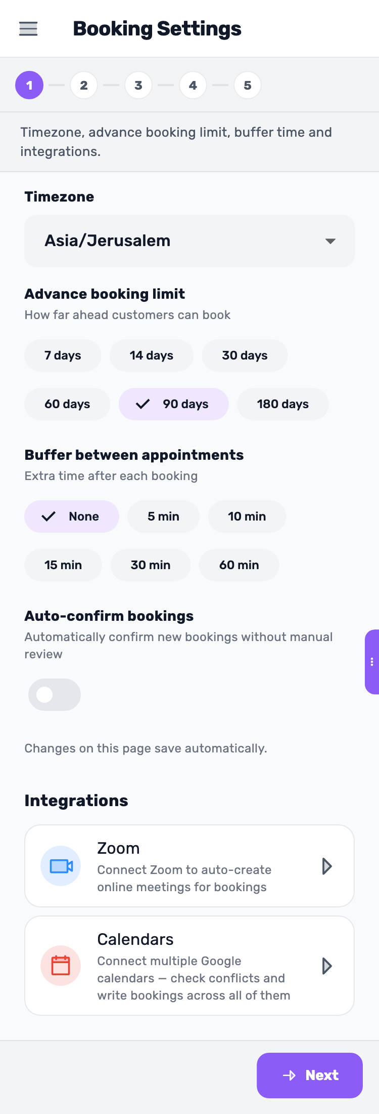 Lynxbe screen: Decide how requests are accepted Demonstration data.