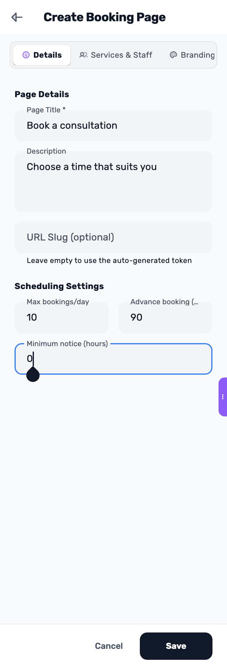 Lynxbe screen: Give the page a title Demonstration data.