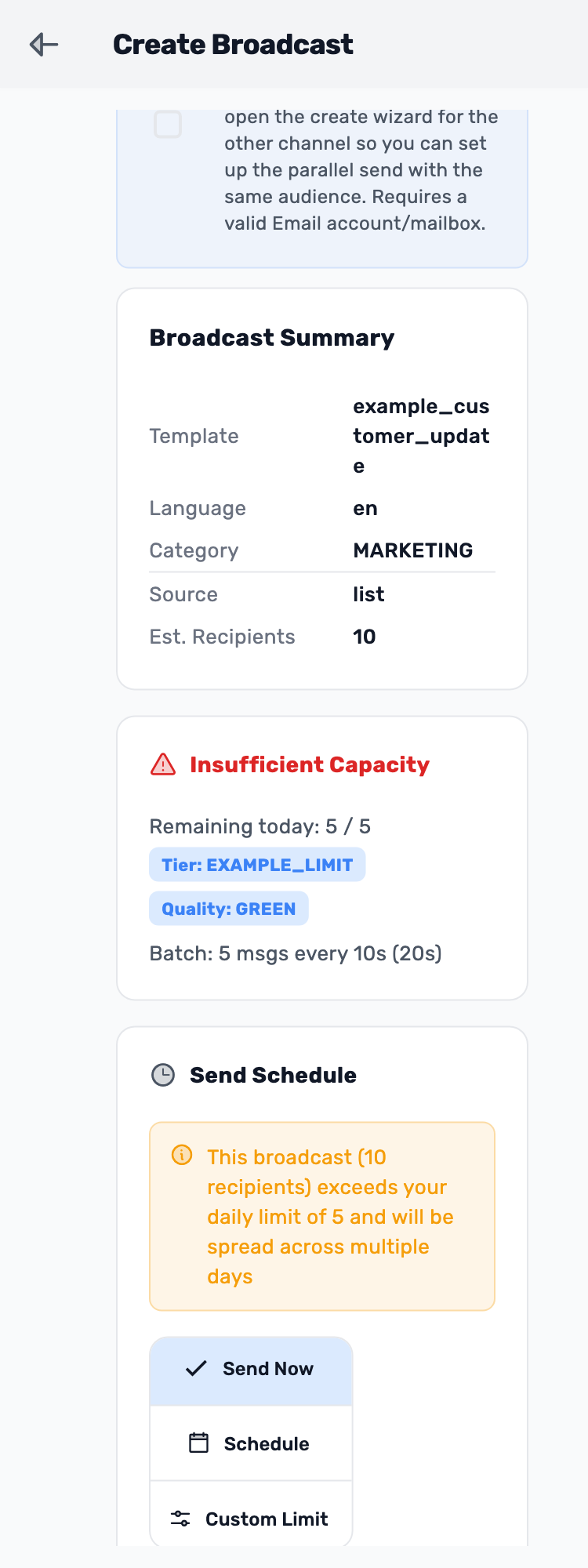 Lynxbe screen: Review before creating Isolated demonstration data.