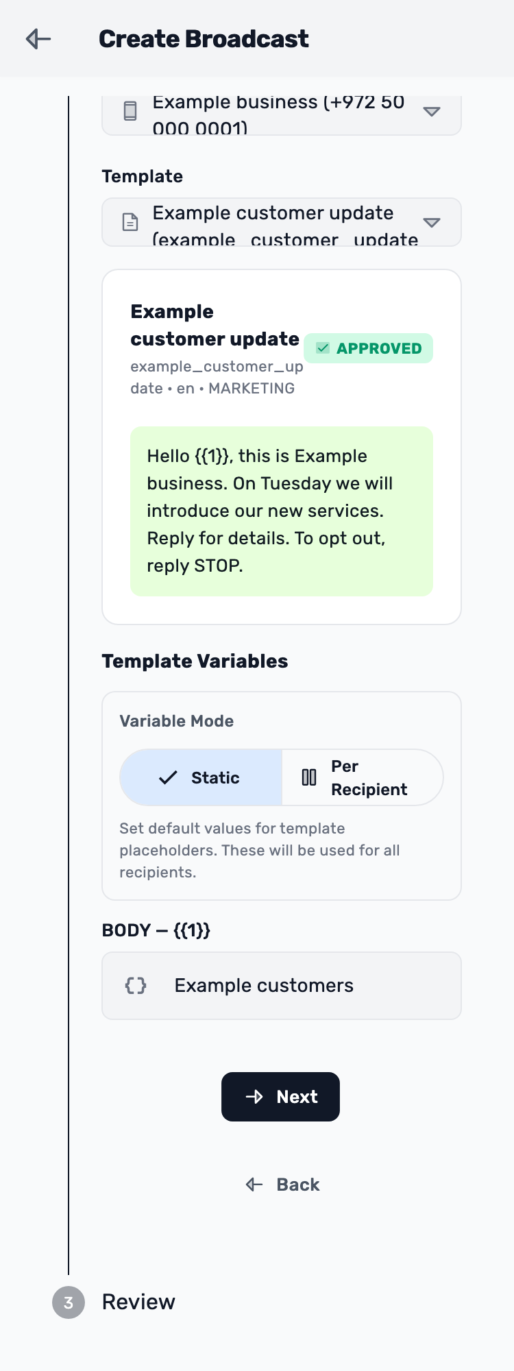 Lynxbe screen: A static value is the same for everyone Isolated demonstration data.