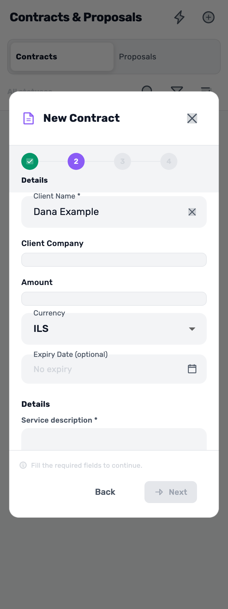 Original Lynxbe screen: One selection. Details to check. Isolated demonstration document.