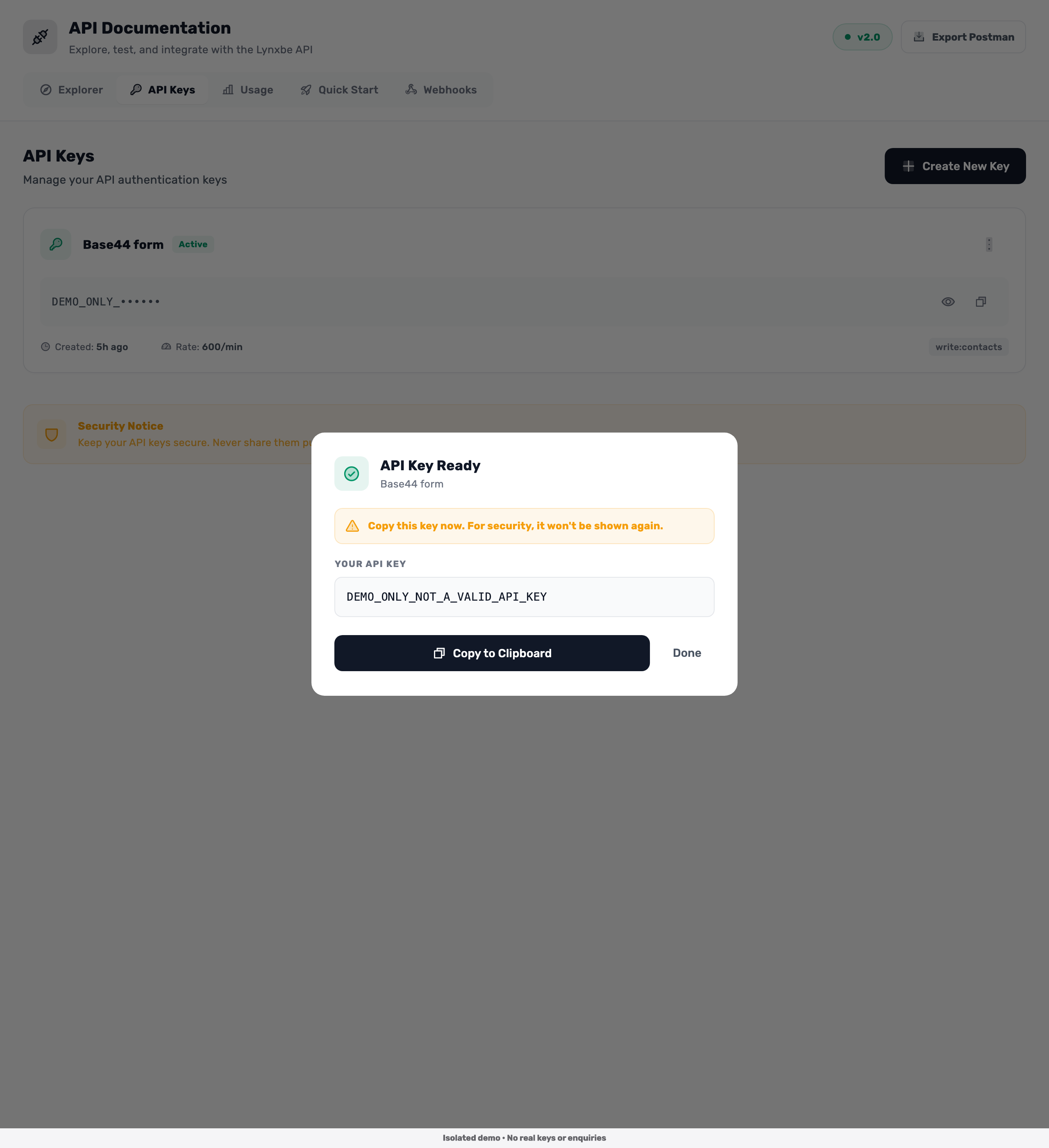 Original Lynxbe screen: Copy it once. Isolated data.