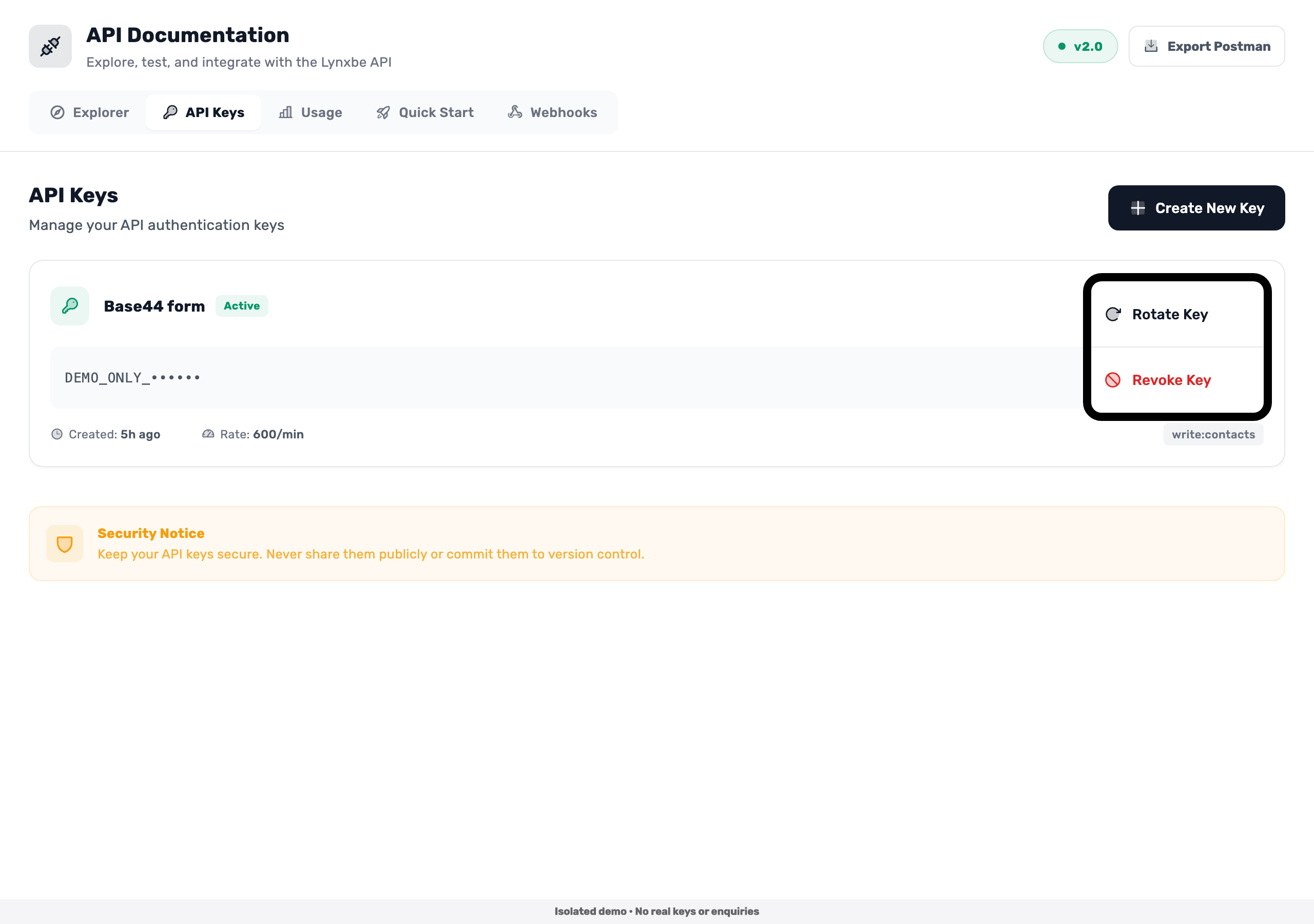 Original Lynxbe screen: Know what to check. And how to stop. Isolated data.