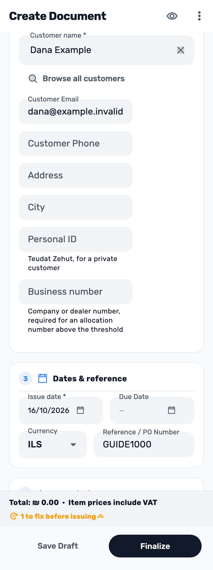 Original Lynxbe screen: Choose the customer. Isolated demonstration data.
