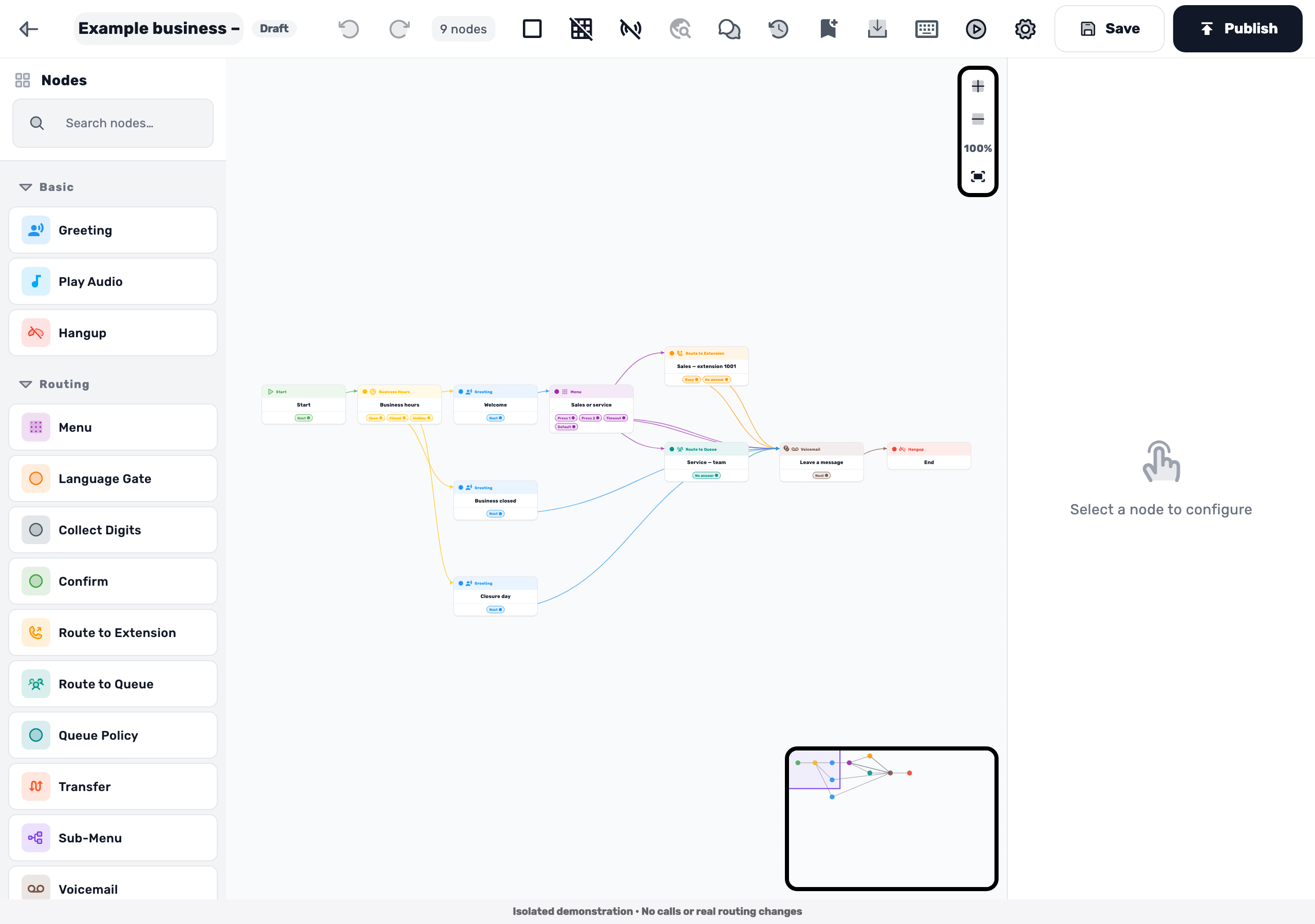 Preview from the guide: Voice menus and call routing
