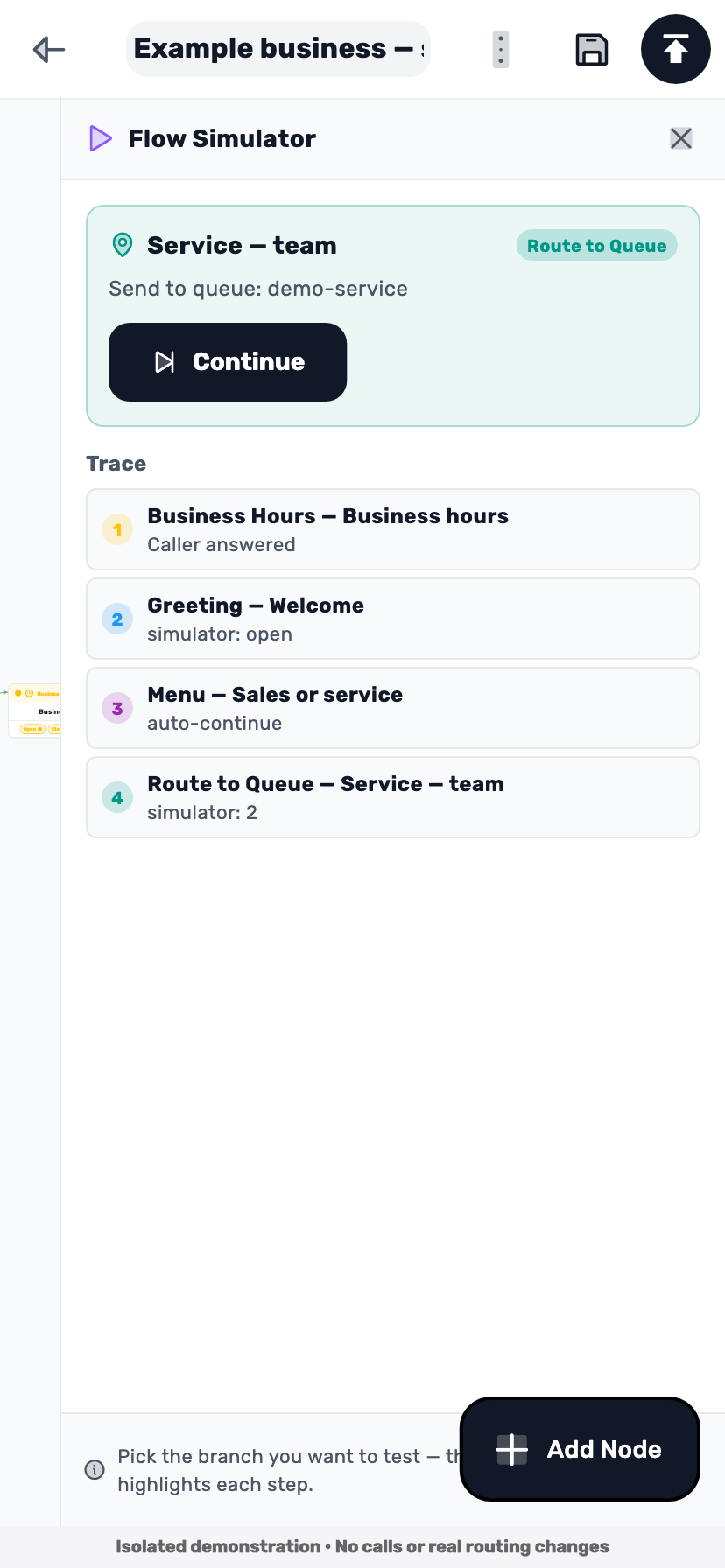 Lynxbe screen: Try service too Isolated demonstration data.