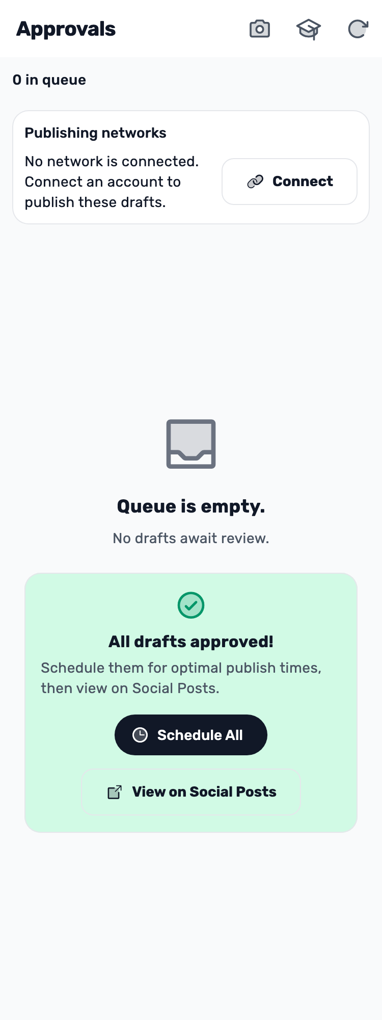 Original Lynxbe screen: An empty queue is not publication. Isolated demonstration data.