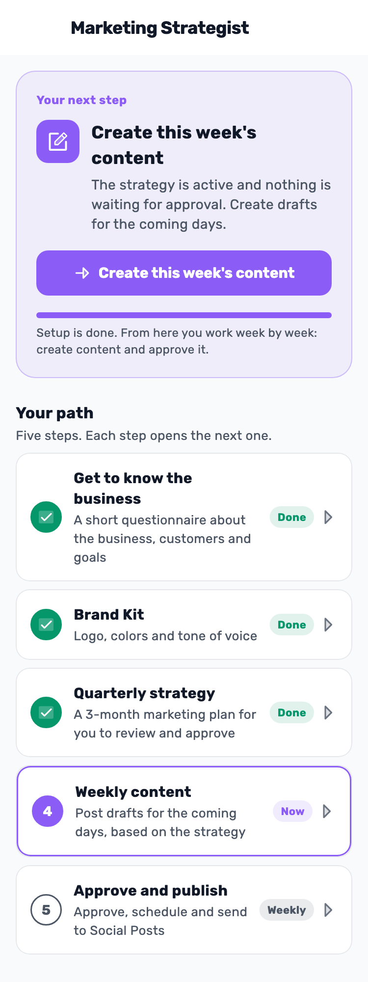Original Lynxbe screen: A clear plan. Reviewed content. Isolated demonstration data.