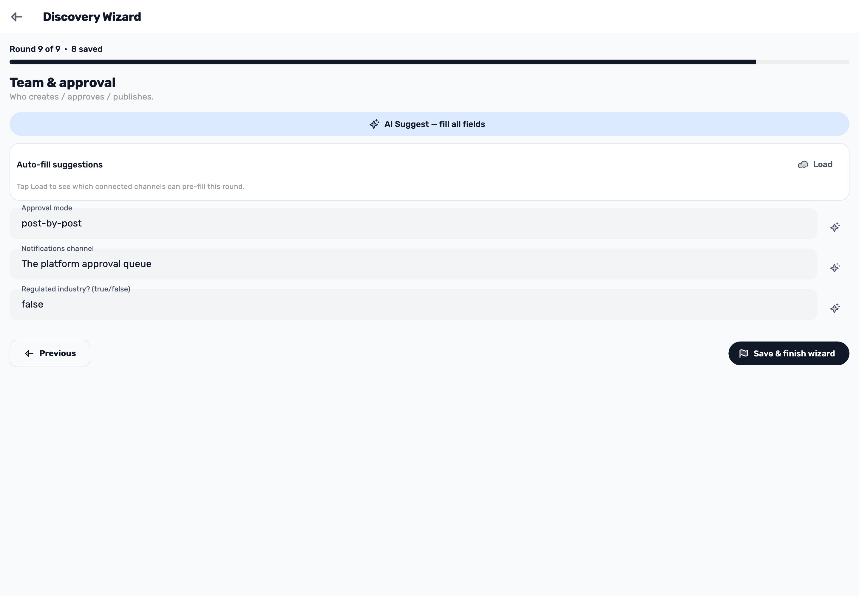 Original Lynxbe screen: Keep a review for each post. Isolated demonstration data.