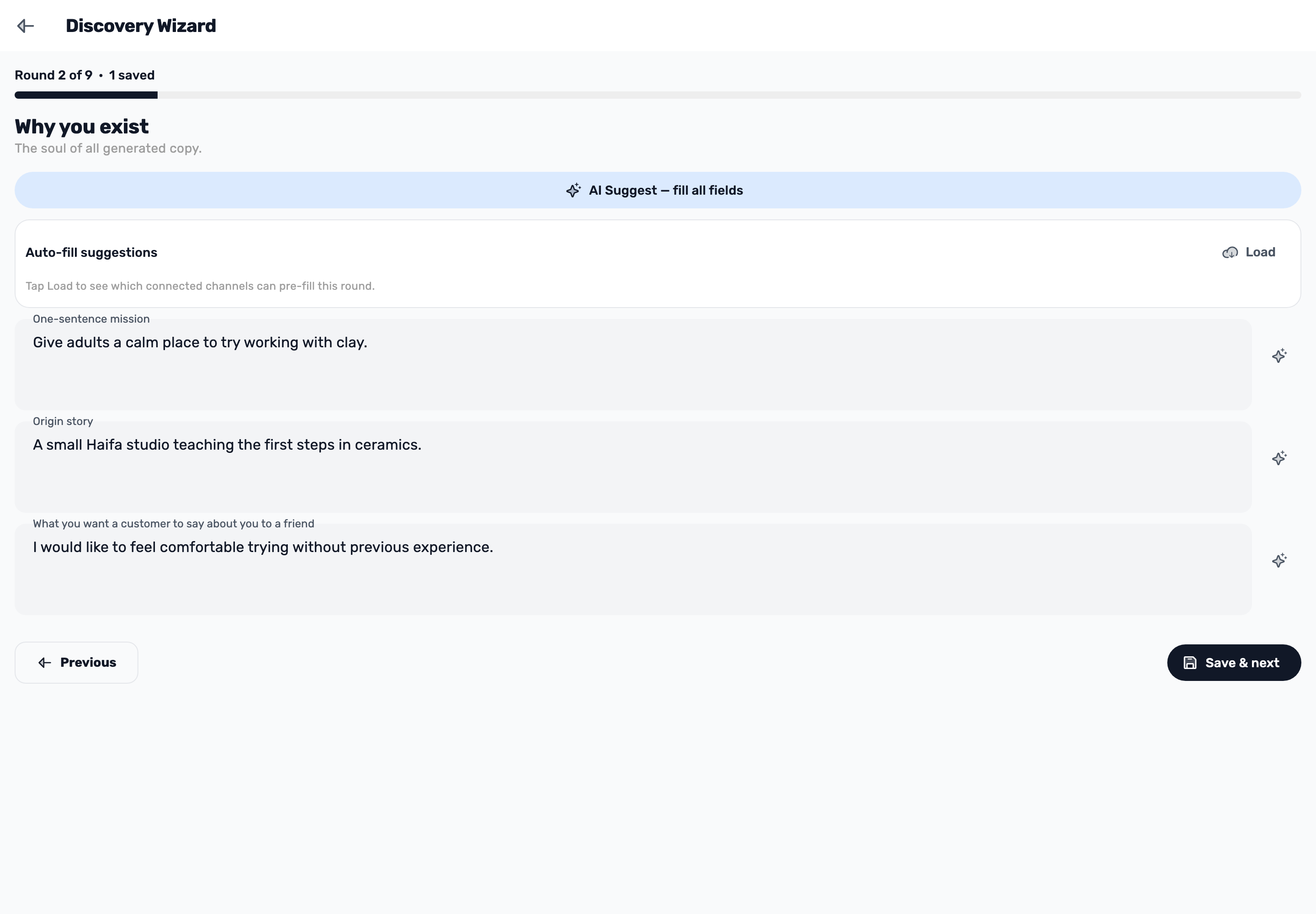 Original Lynxbe screen: Explain why you exist. Isolated demonstration data.