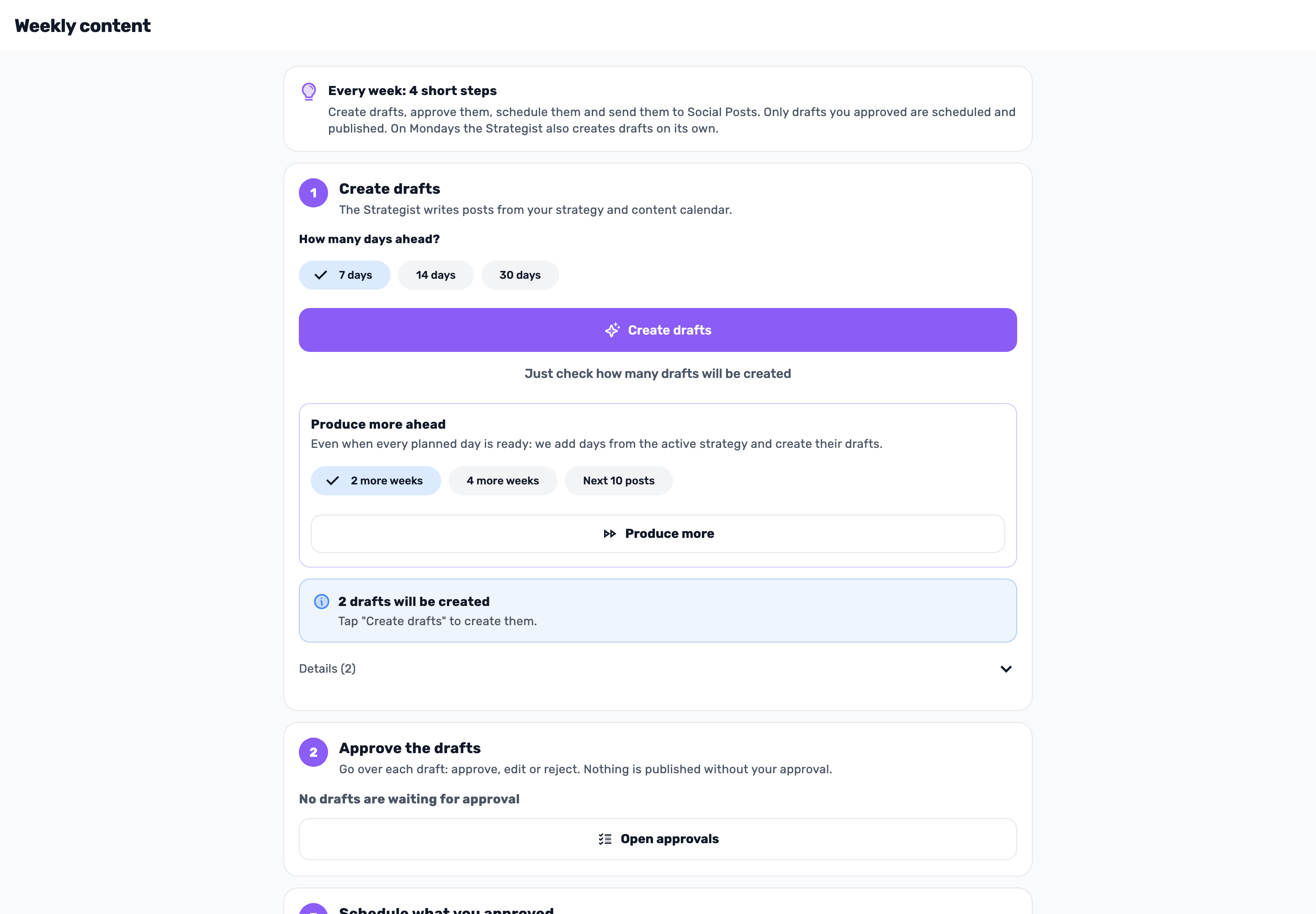Original Lynxbe screen: Check what is ready to produce. Isolated demonstration data.