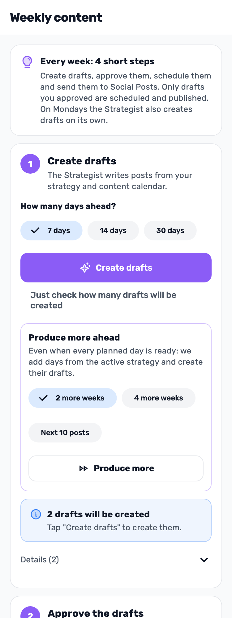 Original Lynxbe screen: Check what is ready to produce. Isolated demonstration data.