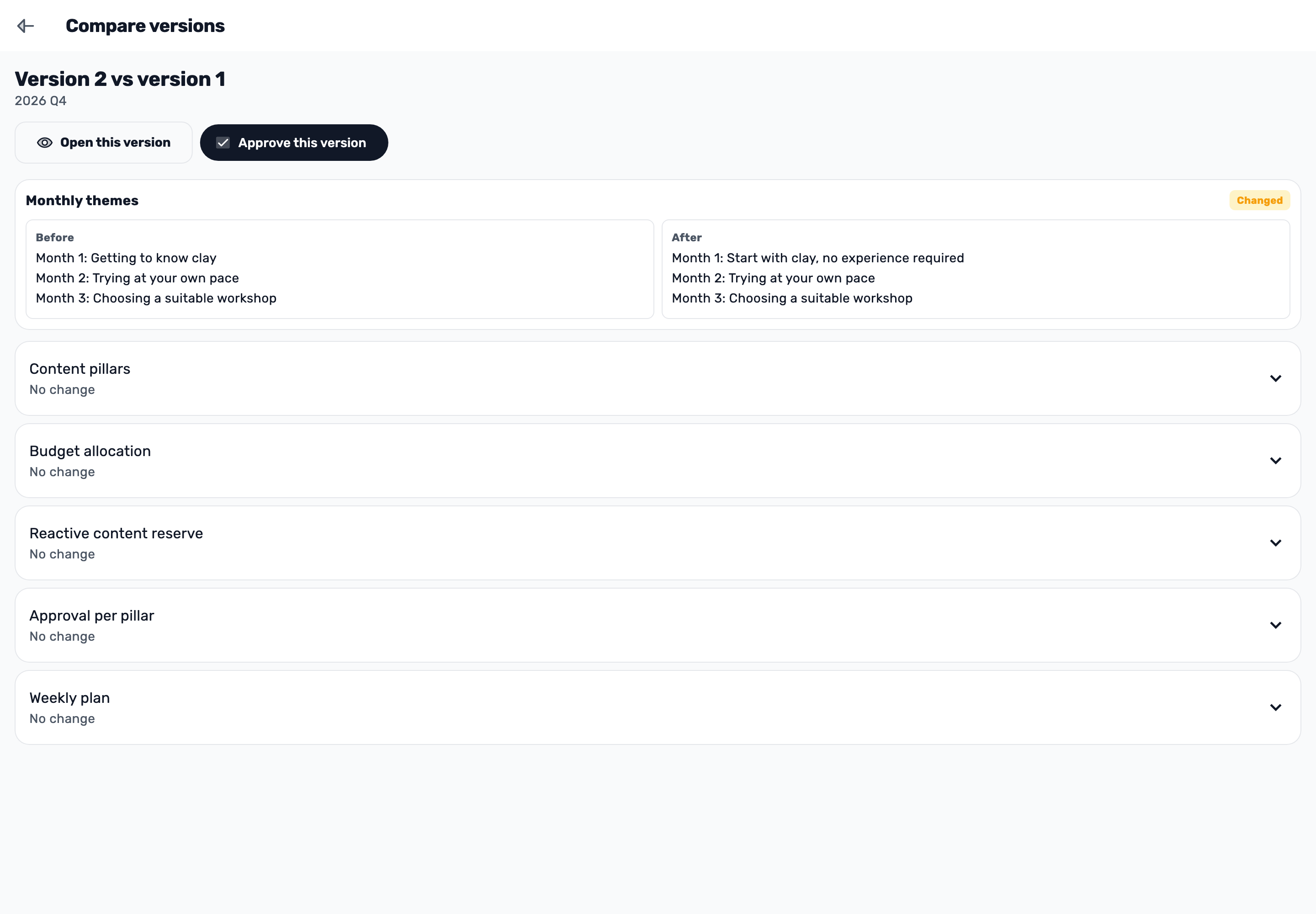 Original Lynxbe screen: See what changed. Isolated demonstration data.