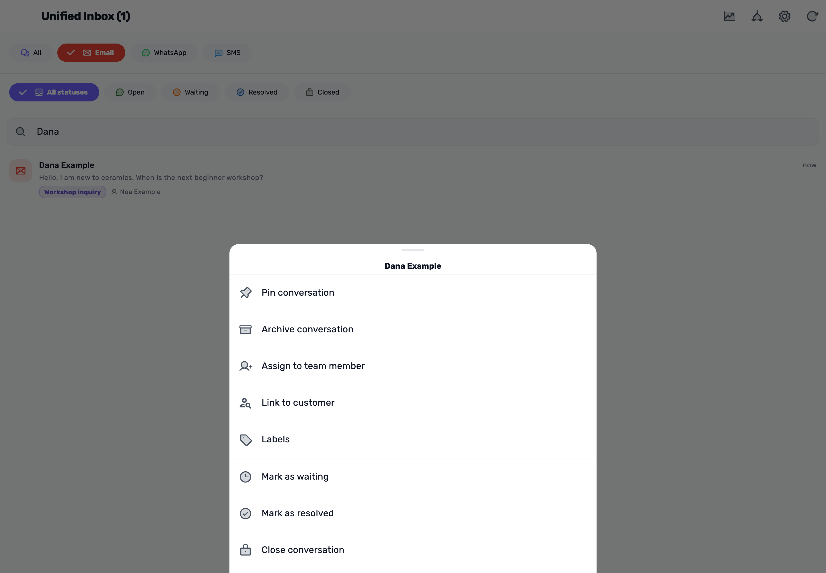 Original Lynxbe screen: Archive is a different decision. Isolated demonstration data.