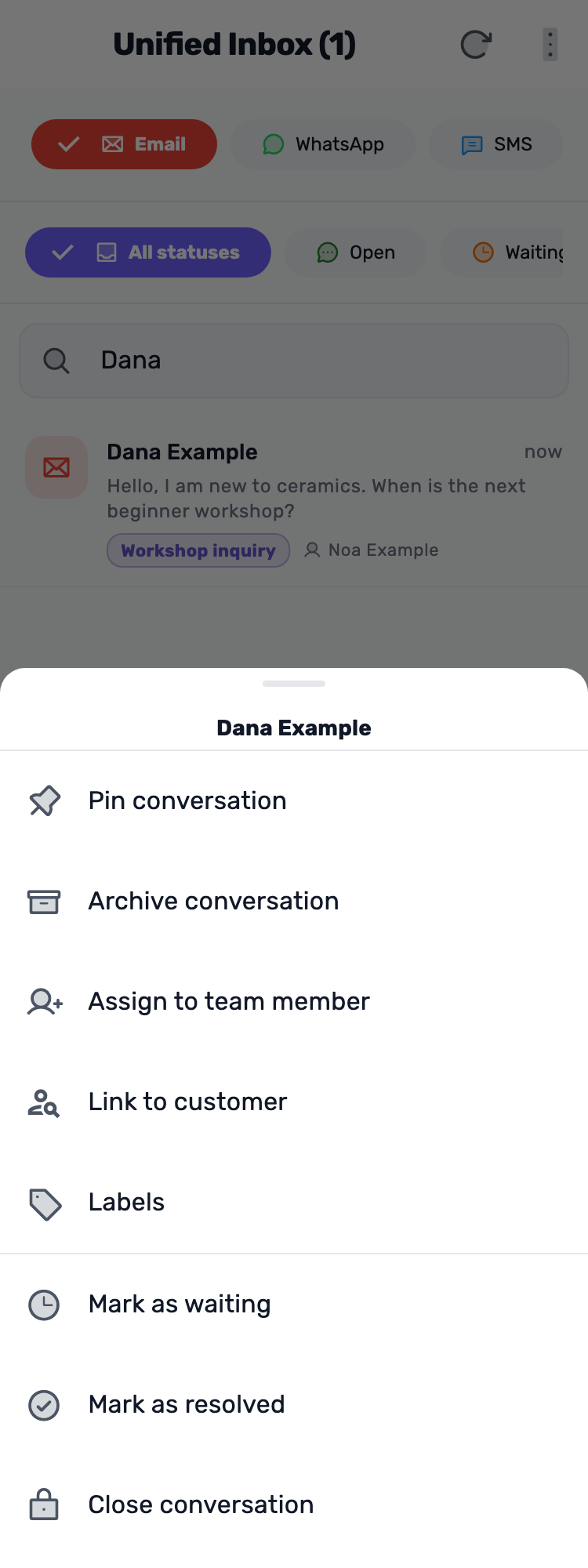 Original Lynxbe screen: Archive is a different decision. Isolated demonstration data.