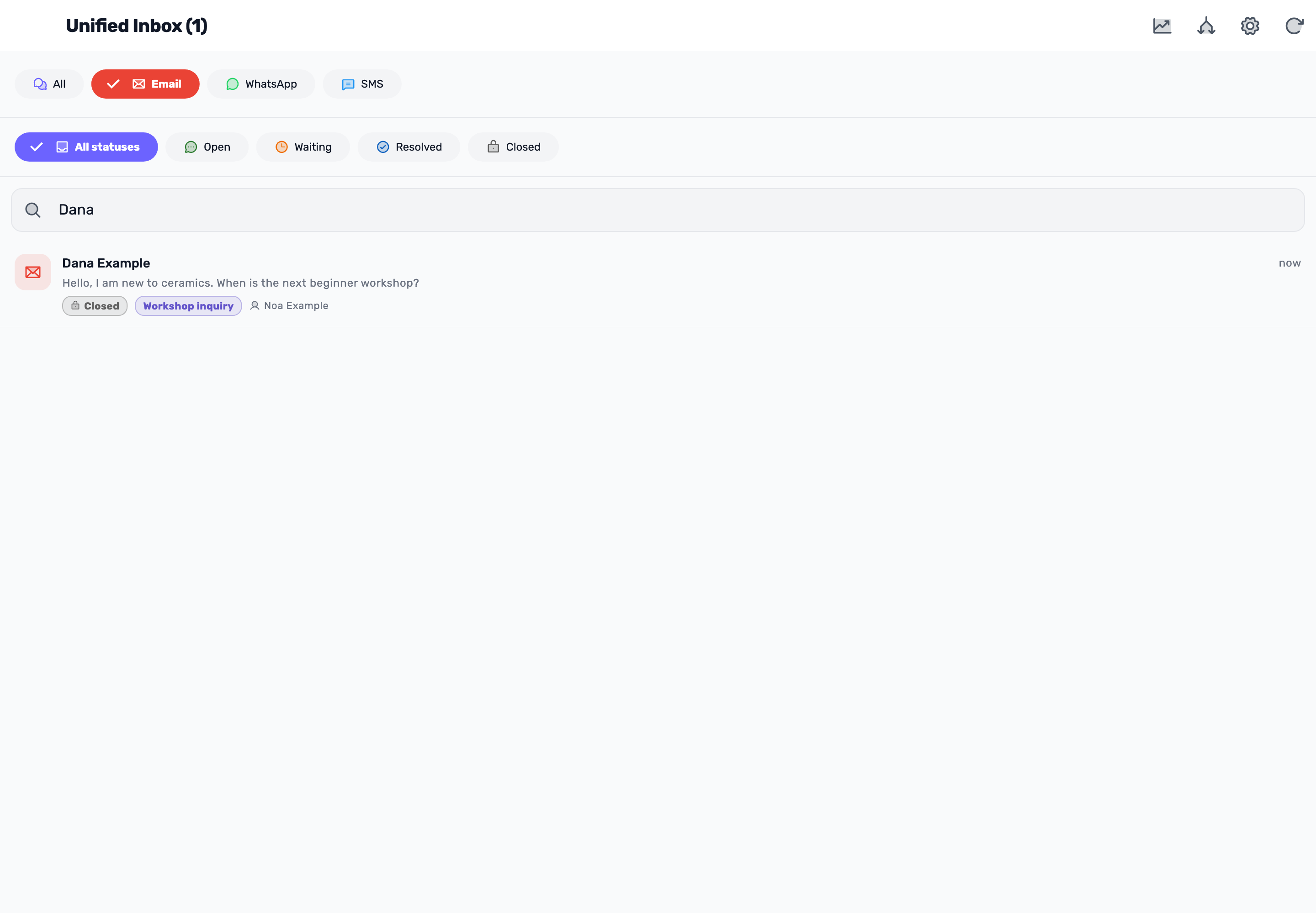 Original Lynxbe screen: Closed is a separate state. Isolated demonstration data.