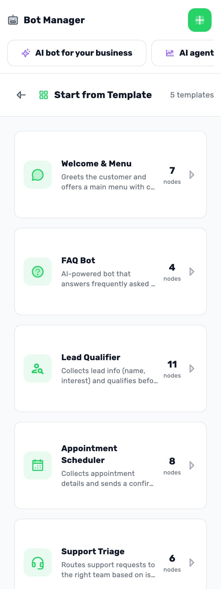 Original Lynxbe screen: Start with a ready-made example. Isolated demonstration data.
