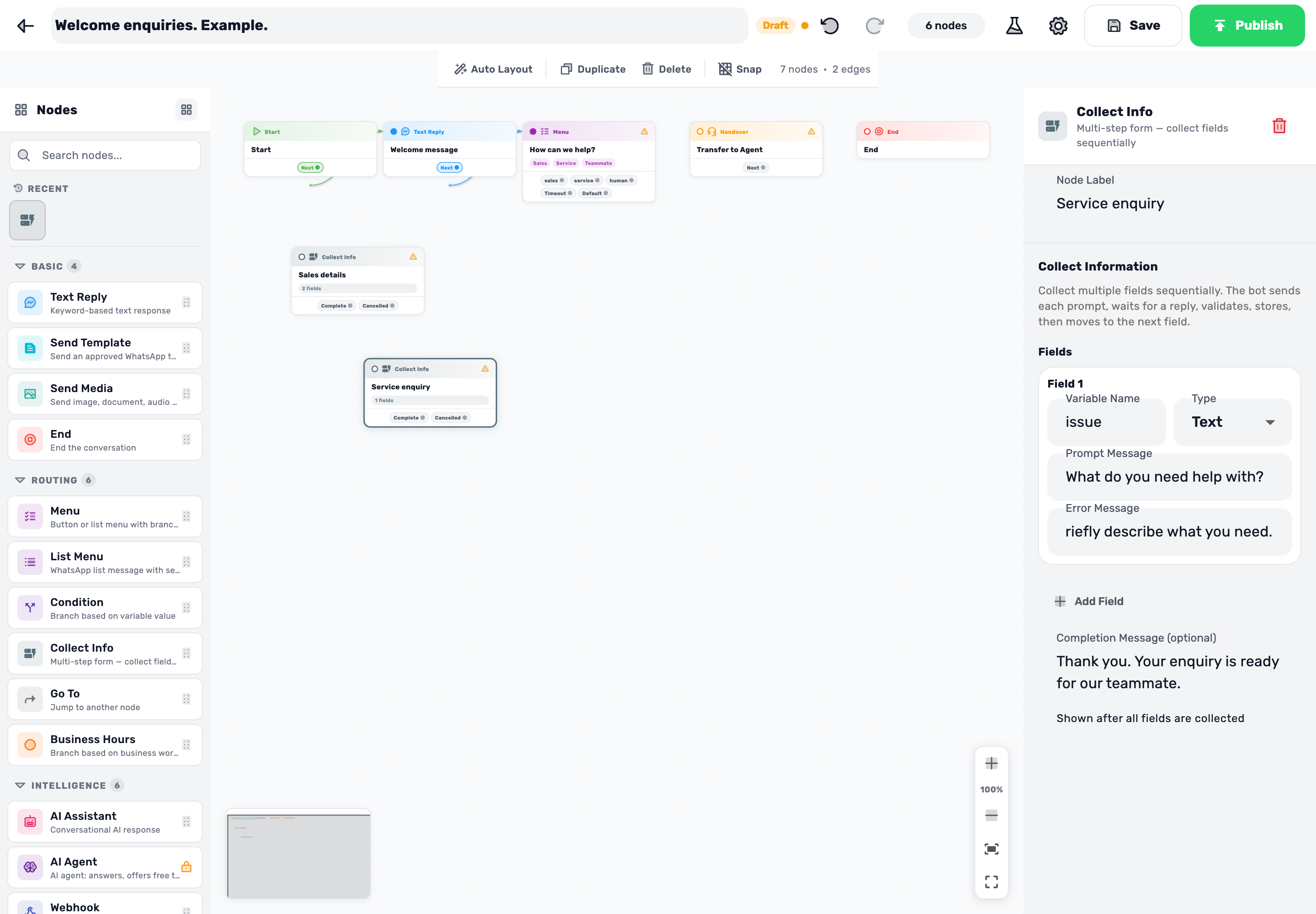 Original Lynxbe screen: For Service, ask what happened. Isolated demonstration data.