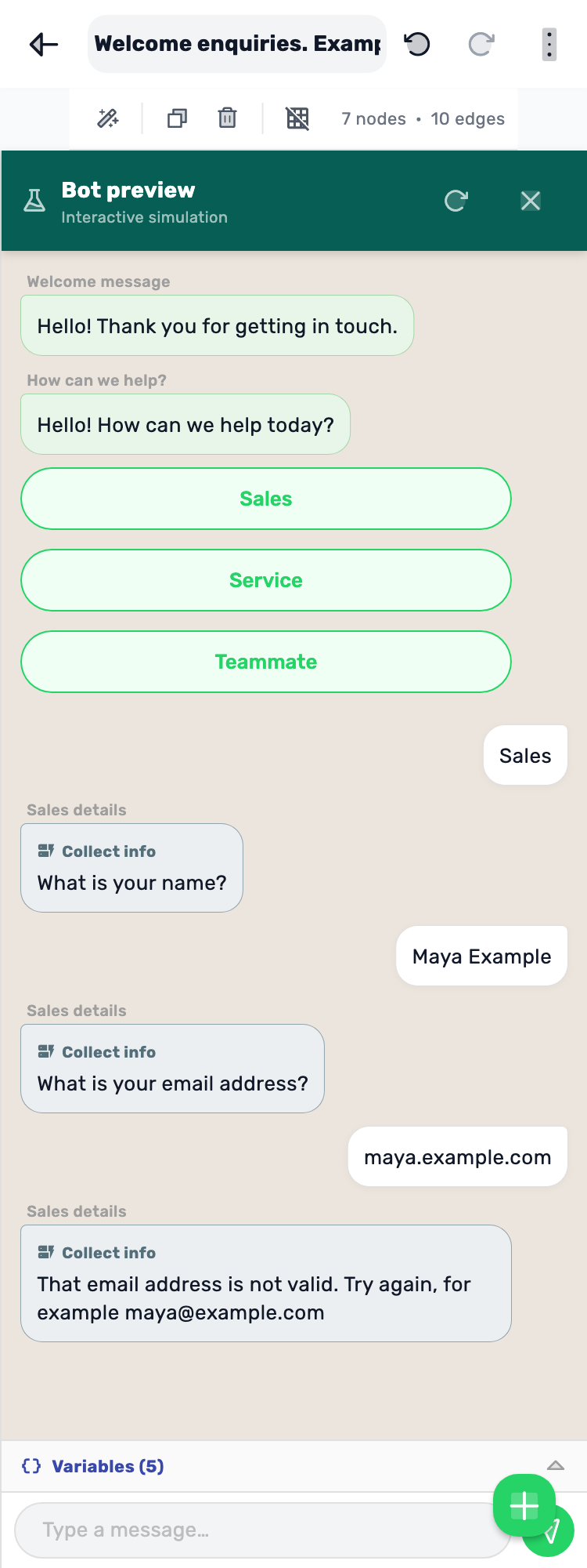 Original Lynxbe screen: Test a reply that needs correction. Isolated demonstration data.