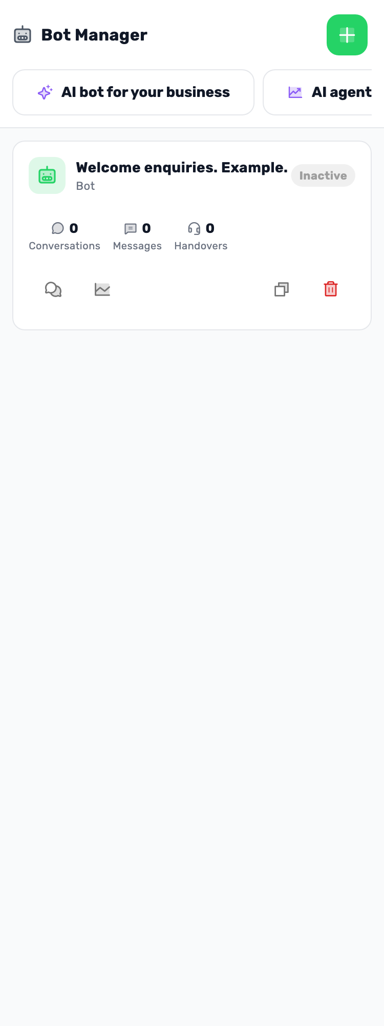 Original Lynxbe screen: Return to the list. Check the state. Isolated demonstration data.