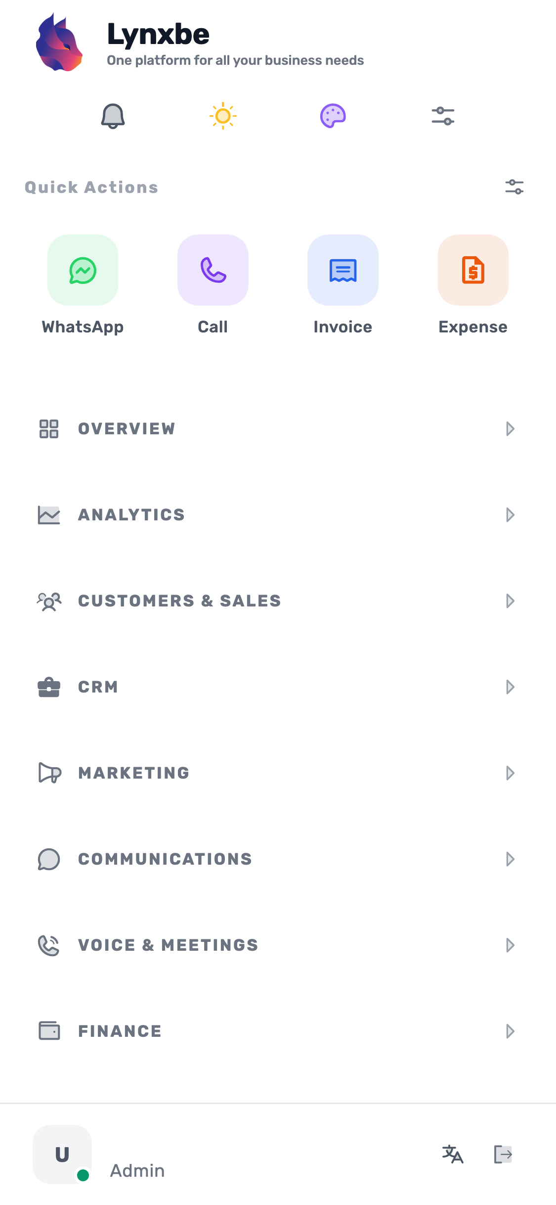 Original screen capture: The Lynxbe menu